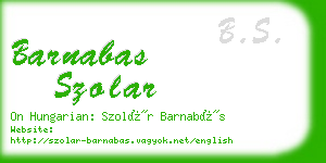barnabas szolar business card